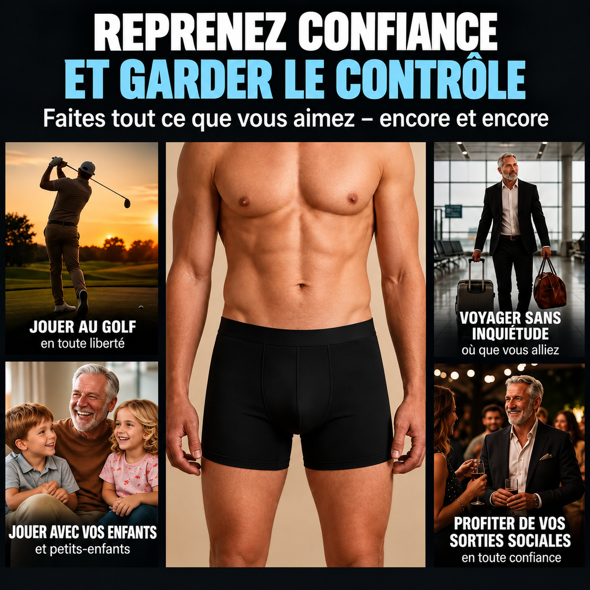 Staydries – Boxers d'incontinence ultra-absorbants
